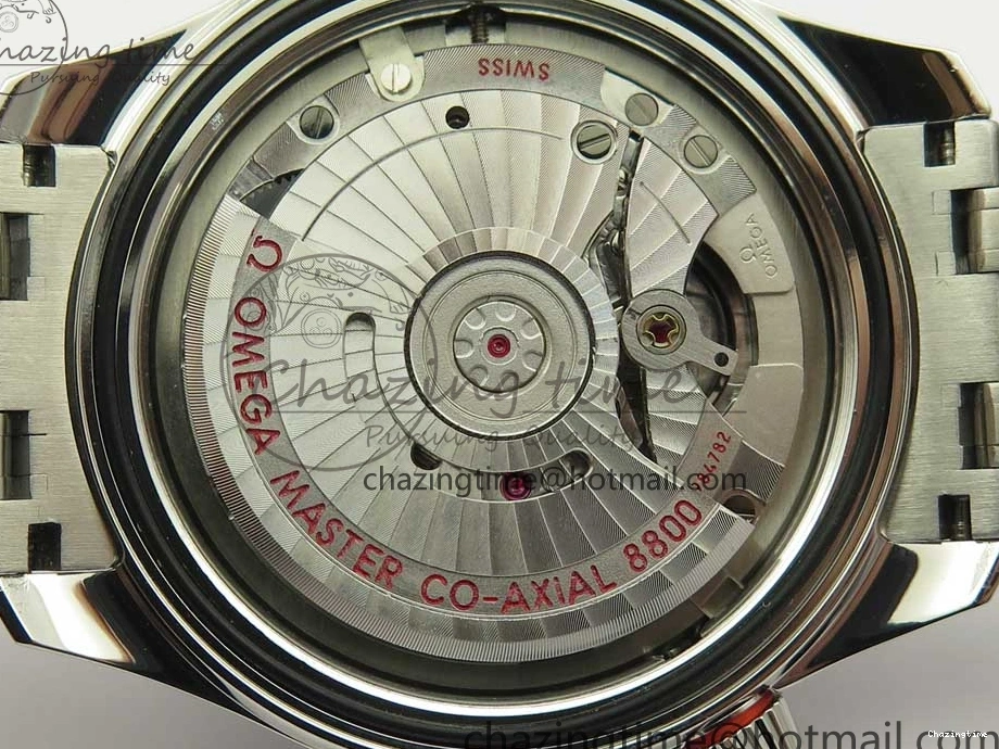 0417 2018 Seamaster Diver 300M OMF Best Edition Black Ceramic Black Dial on SS Bracelet A8800 (Black Balance Wheel) Breathable 7959